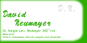 david neumayer business card